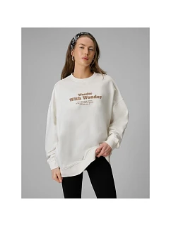 Dámská oversize mikina bez kapuce 4F 4FRSS26TSWSF2993-11S dámské