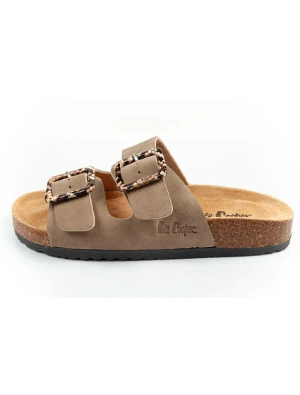 Lee Cooper dámské šněrovací boty slip-on žabky khaki pohodlné lehké dámské