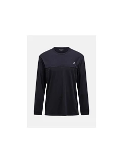 Pánské tričko PEAK PERFORMANCE M Trail Wool Blend LS, černé