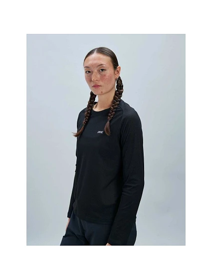 Cyklistické tričko POC W's Motion Air L/S Jersey, černé