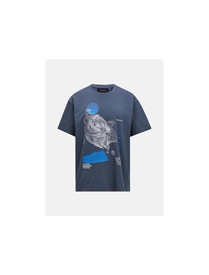Tričko PEAK PERFORMANCE M Graphic Tee, tmavě modré