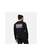 Pánské tričko ROSSIGNOL Long Sleeve Tee, černé Pánské tričko ROSSIGNOL Long Sleeve Tee, černé