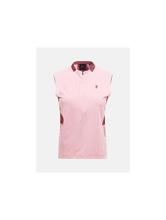 Dámské tričko PEAK PERFORMANCE W Mountainbreath Sleveless Polo, růžová barva