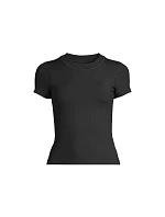 Dámské tričko CASALL Defined Rib Tee, černé Dámské tričko CASALL Defined Rib Tee, černé