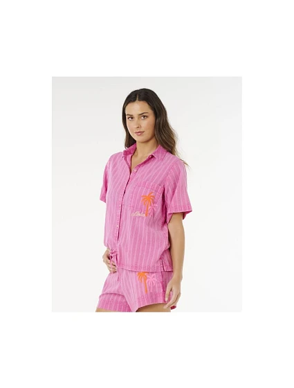 Koszulka damska Malibu Shirt różowa model 22245819 - Rip Curl Koszulka damska Malibu Shirt różowa model 22245819 - Rip Curl