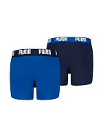 Dětské boxerky Puma Everyday Basic, balení po 2 kusech, modré, tmavě modré 938971 06 Dětské boxerky Puma Everyday Basic, balení po 2 kusech, modré, tmavě modré 938971 06