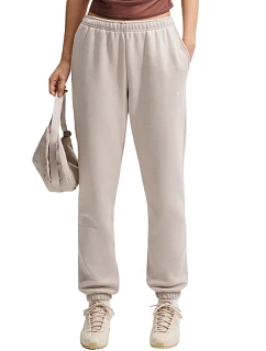 Dámské kalhoty Nike Studio Fleece krémové IM8076 236