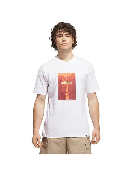 Pánske tričko adidas Waterfall Graphic, biele, KH0398