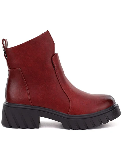 Dámské zateplené kotníkové boty, červené, M. model 22399770 2502 - M. Daszyński Dámské zateplené kotníkové boty, červené, M. model 22399770 2502 - M. Daszyński