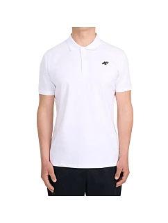 Koszulka męska polo 4F M0770 biała 4FWMM00TPTSM0770 10S pánské