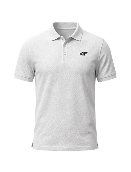 Koszulka męska polo 4F M0771 biała 4FWMM00TPTSM0771 10S pánské Koszulka męska polo 4F M0771 biała 4FWMM00TPTSM0771 10S pánské