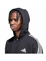 Pánská mikina adidas Essentials 3-Stripes Fleece Full-Zip Hoodie, černá, KY6559