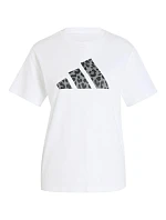 Dámské tričko adidas Animal Graphic, bílé, KT9719