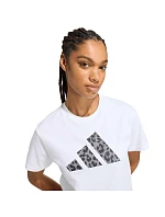 Dámské tričko adidas Animal Graphic, bílé, KT9719
