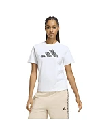 Dámské tričko adidas Animal Graphic, bílé, KT9719