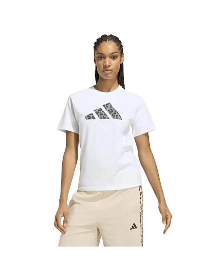 Dámské tričko adidas Animal Graphic, bílé, KT9719