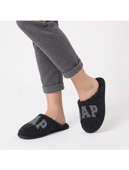dámské pantofle  zateplené, černé model 22369744