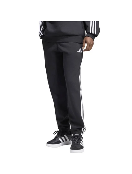 Pánské kalhoty adidas Essentials 3-Stripes Fleece Tapered Cuffed, černé, KY6526 Pánské kalhoty adidas Essentials 3-Stripes Fleece Tapered Cuffed, černé, KY6526