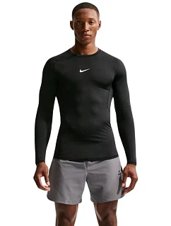 Pánské tričko Nike Dri-Fit Pro s dlouhým rukávem, černé, FB7919 010, 2XL