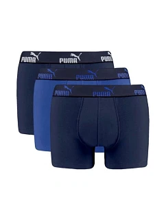 Puma boxerky, pánské spodky Boxershorts, balení po 3 kusech, modré, tmavě modré
