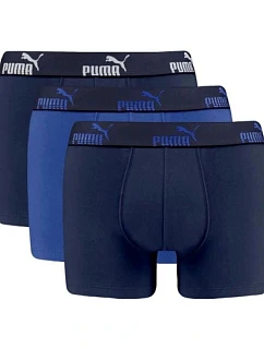 Puma boxerky, pánské spodky Boxershorts, balení po 3 kusech, modré, tmavě modré