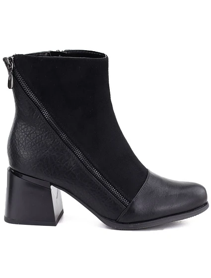 Dámské kotníkové boty na podpatku, zateplené, černé, M. model 22399955 - M. Daszyński Dámské kotníkové boty na podpatku, zateplené, černé, M. model 22399955 - M. Daszyński