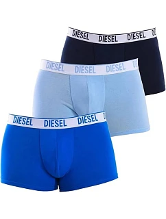 Diesel – pánské boxerky Shawn, 3 ks v balení, modré, módní, bavlněné