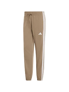 Dámske nohavice adidas Essentials 3-Stripes French Terry Cuffed, béžové, KF8338, dámske