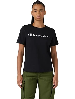 Koszulka damska Champion Short Sleeve czarna 118428 KK001