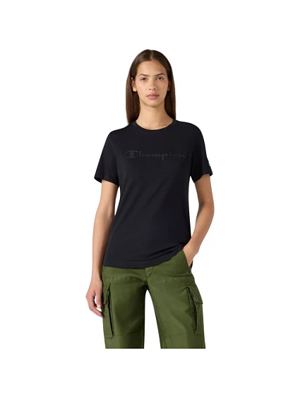 Koszulka damska Champion Short Sleeve czarna 119125 KK001