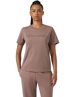 Koszulka damska Champion Short Sleeve ciemny beż 119125 MS513