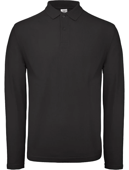 B&C ID.001 LSL Pánske polo s dlhým rukávom z piké 01.0I12 čierne B&C ID.001 LSL Pánske polo s dlhým rukávom z piké 01.0I12 čierne