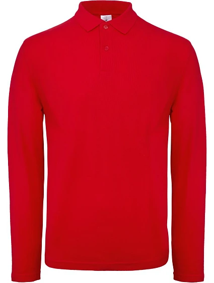 B&C ID.001 LSL Pánske polo s dlhým rukávom z piqué 01.0I12 červené B&C ID.001 LSL Pánske polo s dlhým rukávom z piqué 01.0I12 červené