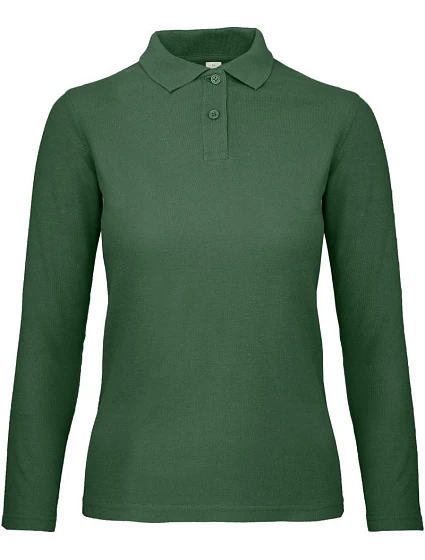 B&C ID.001 LSL /women Dámske piqué polo s dlhým rukávom 01.0I13 fľaškovozelená B&C ID.001 LSL /women Dámske piqué polo s dlhým rukávom 01.0I13 fľaškovozelená