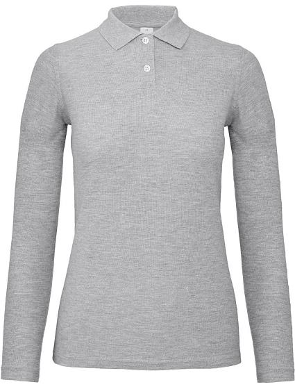 B&C ID.001 LSL /women Dámske polo s dlhým rukávom z piké 01.0I13 heather grey B&C ID.001 LSL /women Dámske polo s dlhým rukávom z piké 01.0I13 heather grey