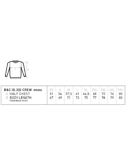 B&C Crew Unisex mikina red model 22445108 B&C Crew Unisex mikina red model 22445108