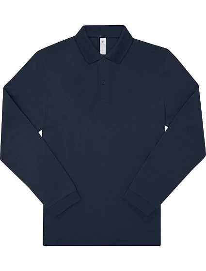 B&C My Polo 210 LSL Polo s dlhým rukávom z hrubej bavlny 01.U427 tmavomodrá
