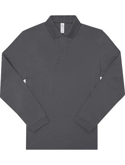 B&C My Polo 210 LSL Polo s dlhým rukávom z hrubej bavlny 01.U427 tmavošedá