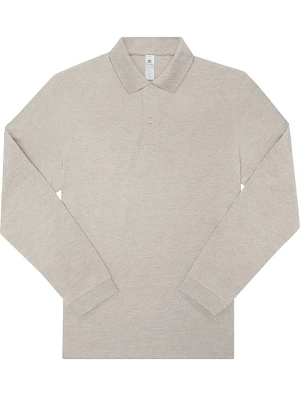 B&C My Polo 210 LSL Piqué – polokošeľa s dlhým rukávom z hrubej bavlny 01.U427 heather grey fog B&C My Polo 210 LSL Piqué – polokošeľa s dlhým rukávom z hrubej bavlny 01.U427 heather grey fog