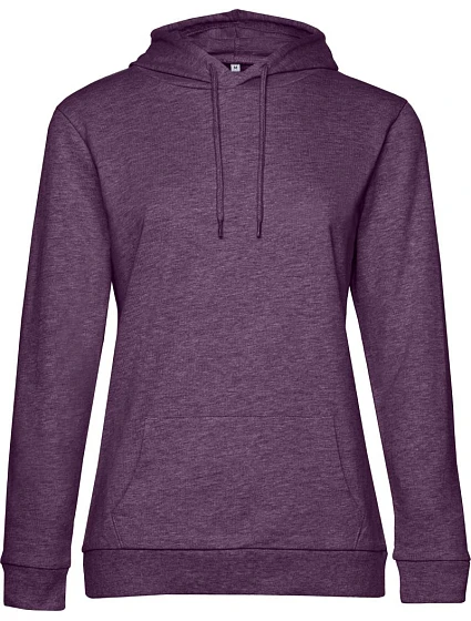 B&C #Hoodie /women Dámska mikina s kapucňou 01.W04W fialová melírovaná