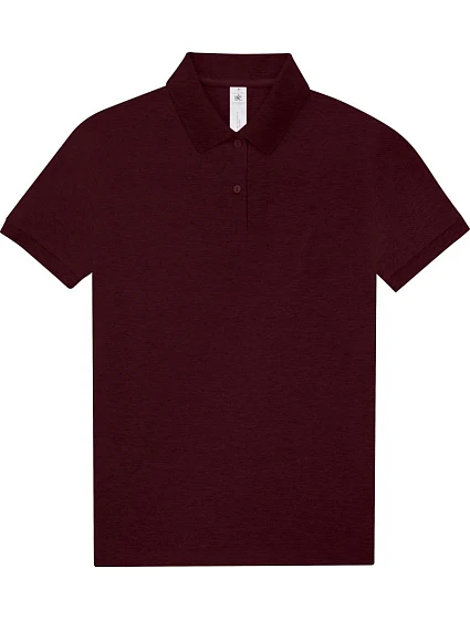 B&C My Polo 210 /women Dámske polo tričko z hrubej bavlny 01.W463 melírovaná bordová
