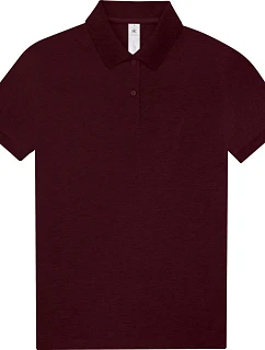 B&C My Polo 210 /women Dámske polo tričko z hrubej bavlny 01.W463 melírovaná bordová