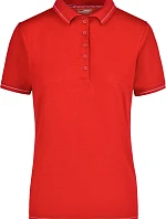 Daiber JN 568 Dámske elastické polo tričko z džerseju 02.0568 červené/biele