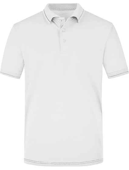 Daiber JN 569 Pánske elastické polo tričko z džerseju 02.0569 biele/čierne Daiber JN 569 Pánske elastické polo tričko z džerseju 02.0569 biele/čierne
