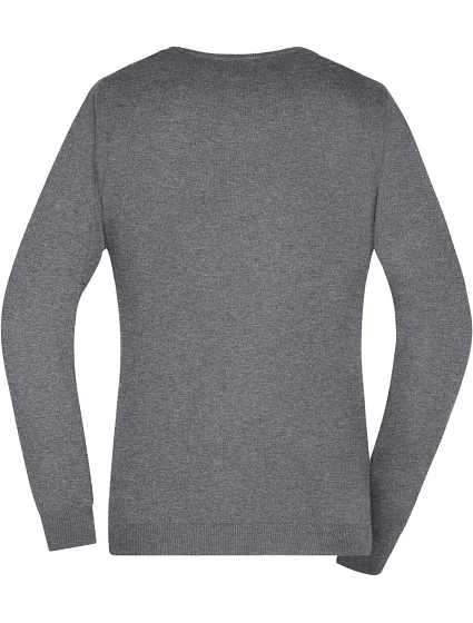 JN Dámský svetr s výstřihem do V 02.0 grey heather model 22487848 - Daiber