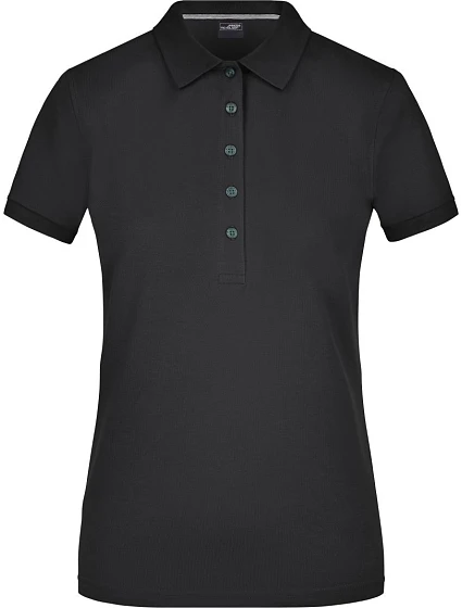 Daiber JN 707 Dámske polo tričko z pima piqué 02.0707 čierne Daiber JN 707 Dámske polo tričko z pima piqué 02.0707 čierne