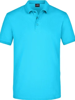Daiber JN 710 Pánske elastické polo tričko z piké 02.0710 tyrkysové
