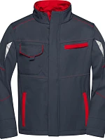 Daiber JN 851 Letná pracovná softshellová bunda – Farba 02.0851 carbon/red
