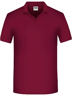 Daiber JN 874 Pánske pracovné polo z bio piqué 02.0874 wine