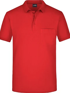Daiber JN 922 Polo s piké vzorom a náprsným vreckom 02.0922 červená